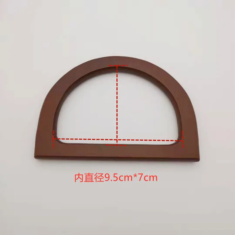 4pcs D Shape Bag Handles DIY Replacement Handbag Tote Handles Purse Bags Bag Straps Wooden Bag Handle Accessories Wholesale