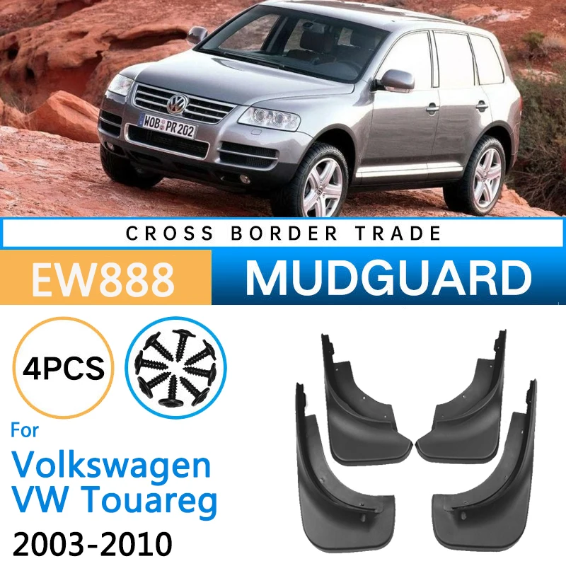 

Front Rear Car Mud Flaps For Volkswagen VW Touareg 7L MK1 2003~2010 2004 Auto Mudflaps Splash Guards Muds Flap Mudguards Fender