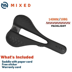 MIXED Racing Bicycle Saddle Training Grade Man Road Bike Lightweight Cushion Seat 108g