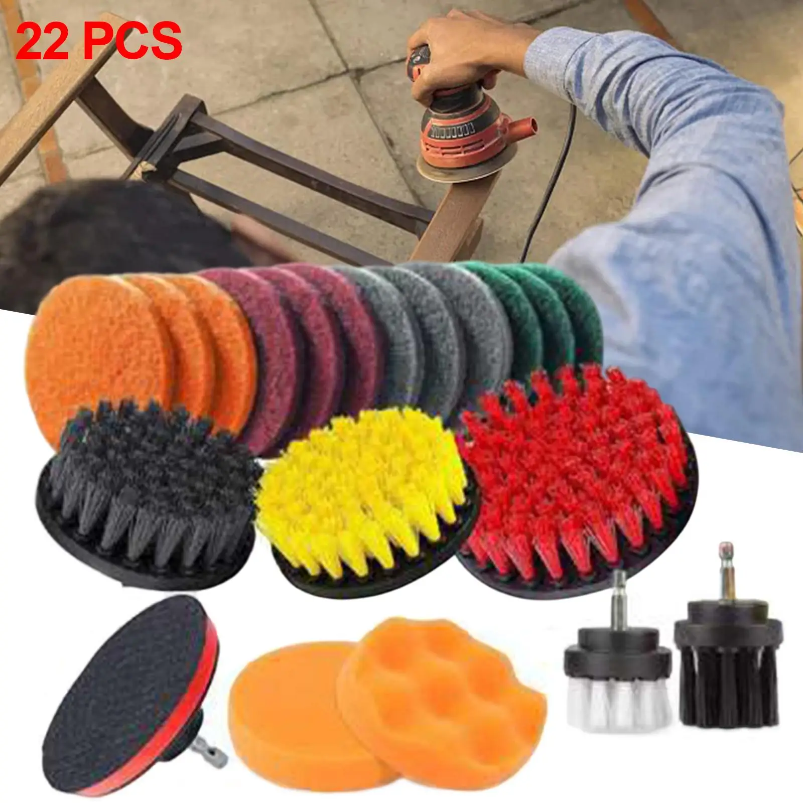

22 piece Washing Brushes Scrubber Cleaner Brush for Tub Shower