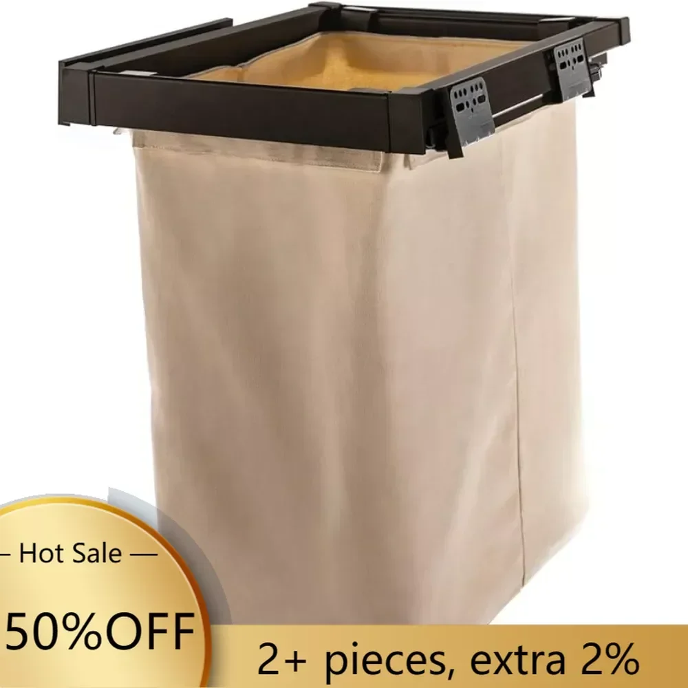 

Products Home Cabinet 18 In. Pull-Out Laundry Hamper Basket Beige Steel Alloy Frame With Durable Canvas Bag 80641 Freight Free