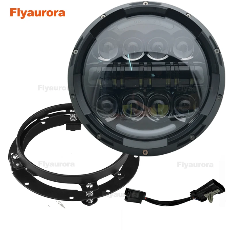 

Universa Motorcycle For honda Led 7'' 80W Headlight 7inch round headlamp with DRL Turn Signal For Honda 1974 CB550 2015