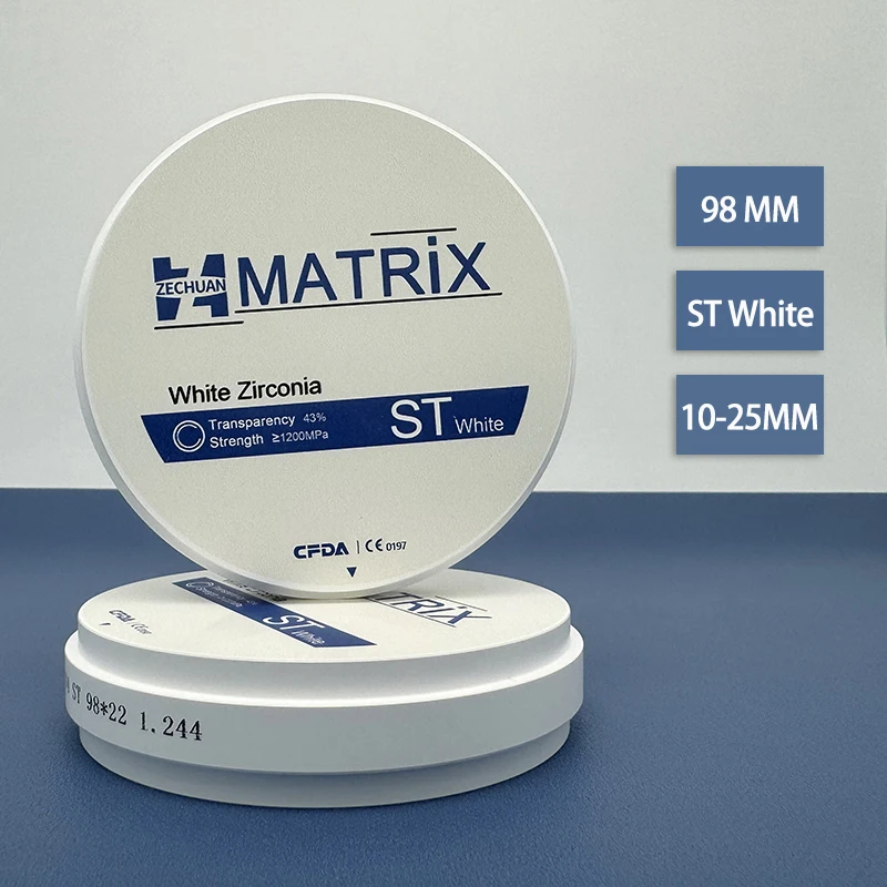 ZECHUAN-CE-ISO-ST-White-Zirconia-Disk-Dental-Cad-Cam-Super-Transparent ...
