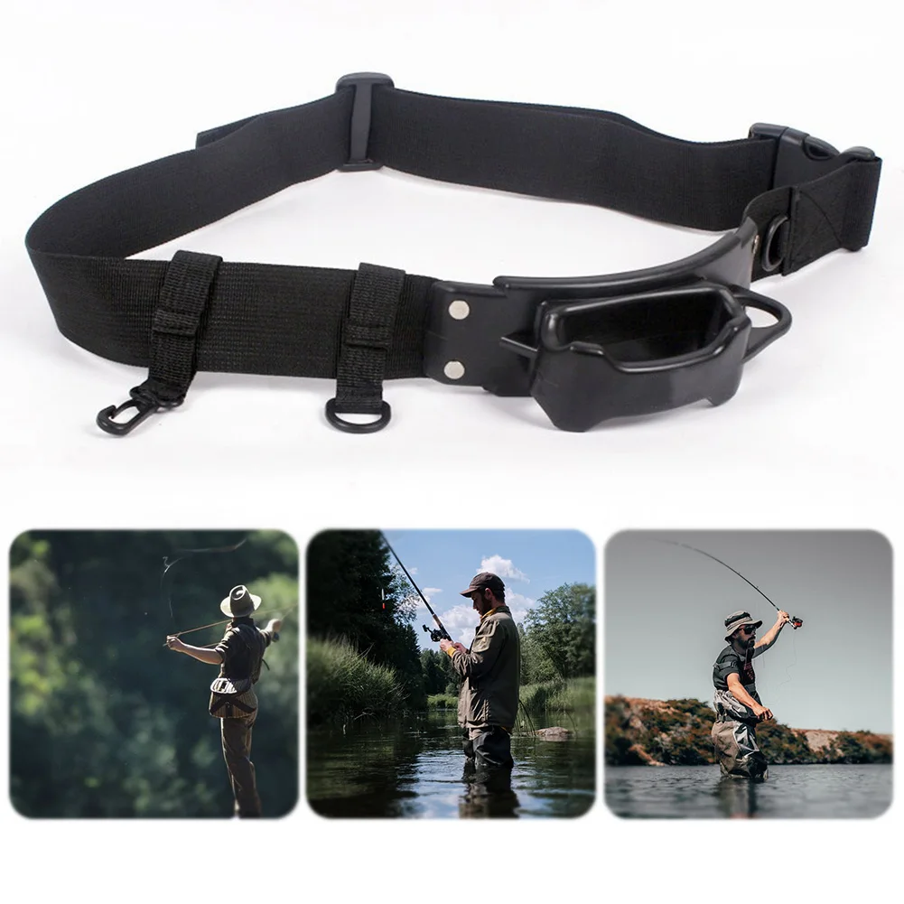 Fishing Waist Belt Rod Holder Waist Rod Pole Holder Adjustable Fishing Spinning Reel Multifunction Accessories