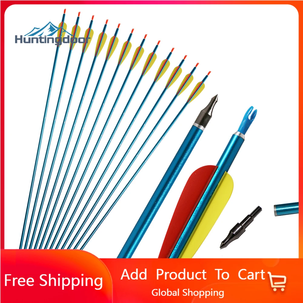 6/12 Pcs 31 Inch Aluminium Arrows Archery Hunting And Targeting