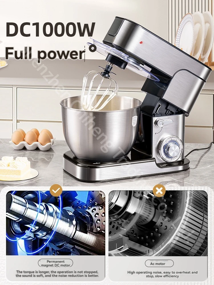 7L Kitchen Electric Mixer Multifunctional Mixer Egg Whisk Dough Cream Mixer Machine Automatic Food Blender 4