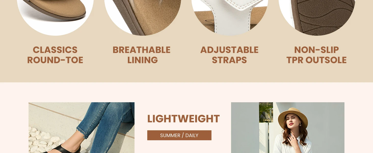 Women's Comfortable Orthopedic Sandals with Arch Support Adjustable Walking Casual Orthotic Sandals