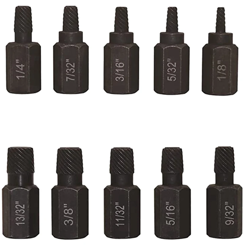 

10 Pcs Bolt Remover Set Remove Damaged Screws Screw And Remover Kit For Removing Damaged Bolt Remover Kits