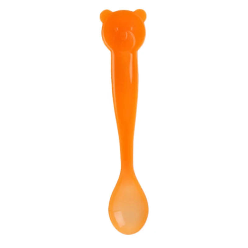 Temperature Sensing Spoon 3 Colors for Kids Boys Girls Silicone Feeding Baby Spoons Baby care set baby feeding spoon
