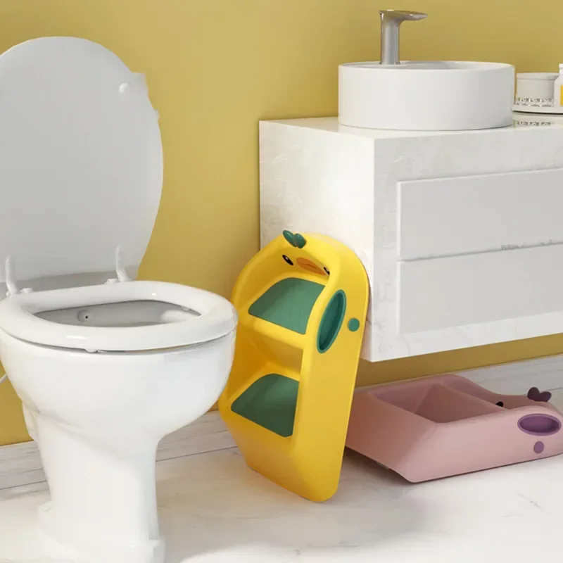 High Folding Baby Step Stool Anti-Skid Ladder for Children's Bathroom Toilet Accessory for Safety and Independence Training