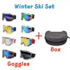 Skiing Goggles Windproof Cycling Motorcycle Goggles Winter Anti-Fog Snowboard Ski Glasses Ski Mask Tactical Goggle Sunglasses 1