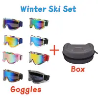 Skiing Goggles Windproof Cycling Motorcycle Goggles Winter Anti-Fog Snowboard Ski Glasses Ski Mask Tactical Goggle Sunglasses 1