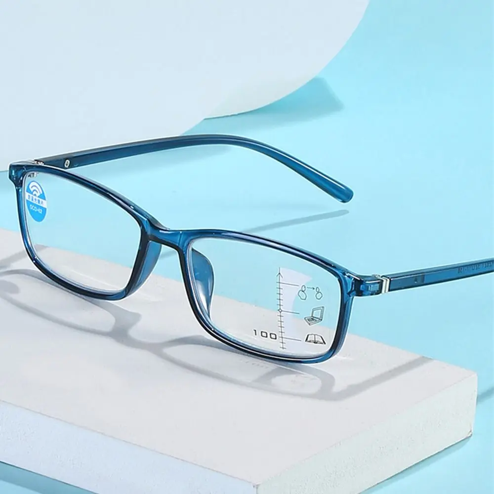 Retro Progressive Multi-Focus Reading Glasses For Men Women Anti-blue Light Near Far Presbyopia Eyeglasses Optical Spectacle