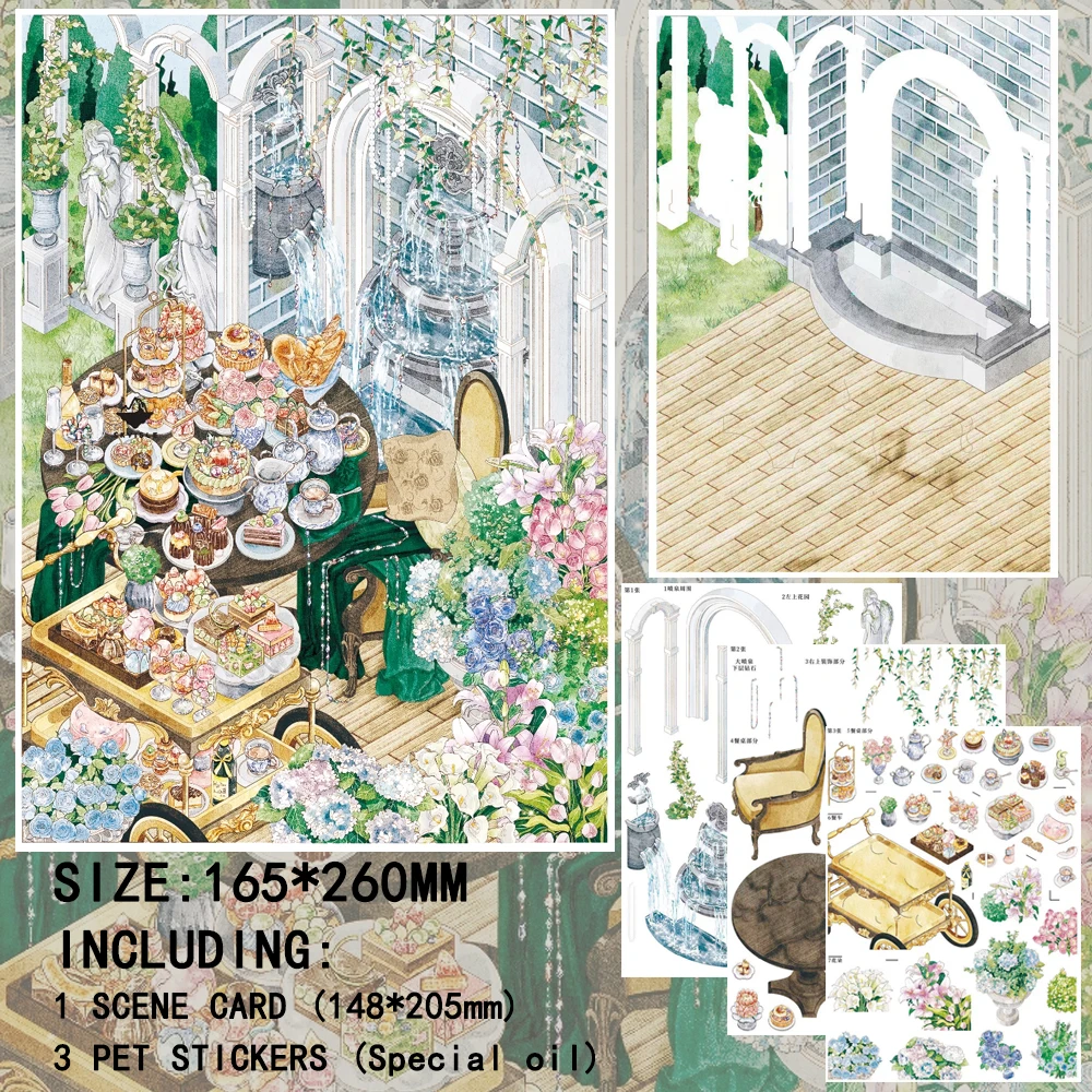 Sky Island 3D DIY Crystal Diamond Landscape Sticker - Creative Scrapbook & Photo Frame Decoration