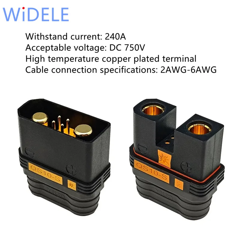 Description Picture 5 of itemQS10-S Anti-spark Large Current Male Female Gold Plated Battery Connector for RC Toys Drone Charger Automobile Power Supply