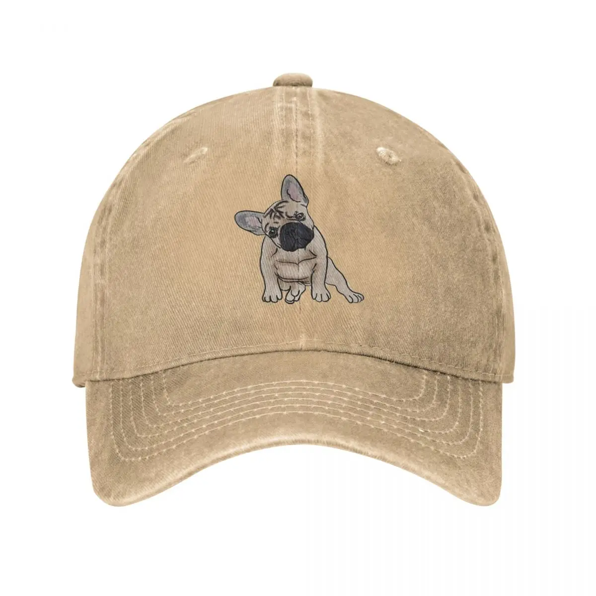 

French Bulldog Baseball Caps Fashion Denim Hats Outdoor Adjustable Casquette Streetwear Baseball Cowboy Hat for Unisex