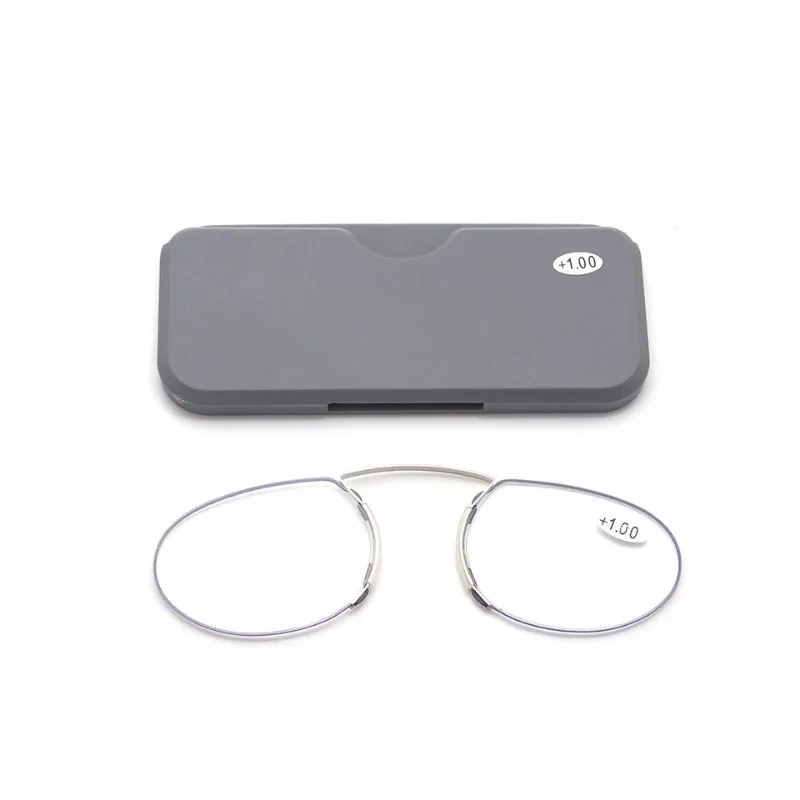 Fashion Nose Clip Reading Glasses Ultra Light Convenient Mobile Phone Presbyopic Eyeglasses Retro Style HD Reading Glasses