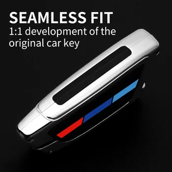 Cover chiate/telecomando Per BMW Auto Chiave Caso Borsette Della Copertura di Fob X1 X3 X4 X5 F15 X6 F16 G20 G30 1 3 5 7 Serie G11 G32 F11 F39 F48 G01 G02 G07 - Per BMW Auto Chiave Caso Borsette Della Copertura di Fob X1 X3 X4 X5 F15