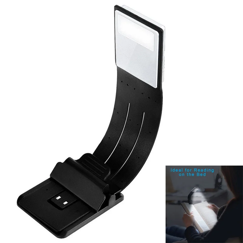휴대용 LED 독서등, 탈착식 플렉시블 클립, USB 충전식 램프, 킨들 전자책 독서용