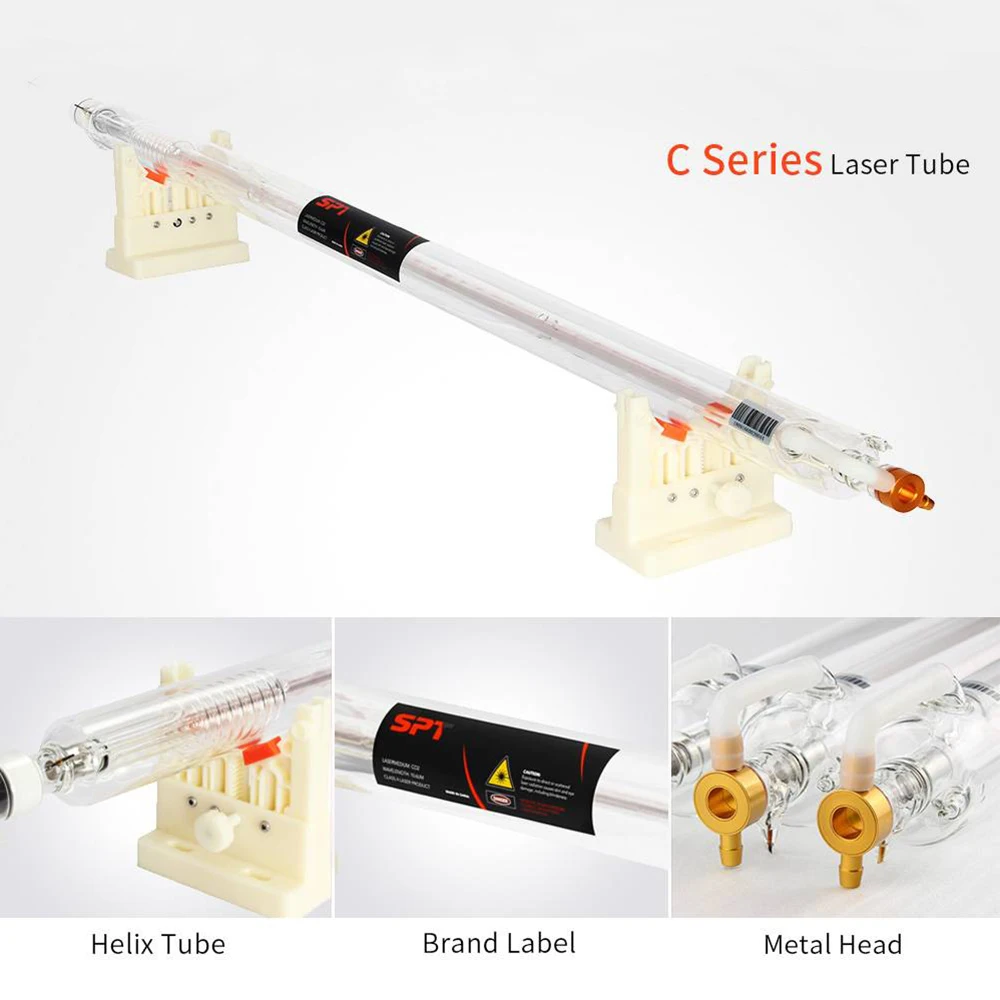 yyhcHigh Quality CO2 Laser Tube 15W Dia.50 Co2 Glass Lamp for Laser Carved Chapter Engraving Marker Cutting Machine Parts