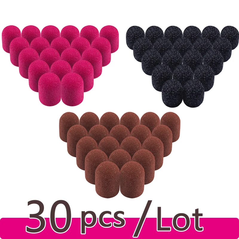 고무 젤 폴란드어 리무버와 30pcs 네일 샌딩 캡 네일 드릴 비트 밀 그라인딩 ..