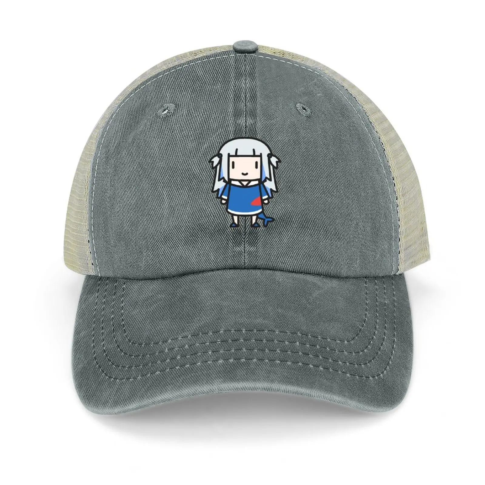 

Gawr Gura Peeker - Shrimp Cowboy Hat birthday Trucker Hats Men'S Hat Luxury Women'S
