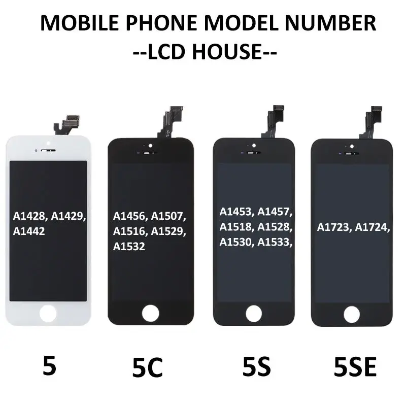 100% Tested For iPhone 4 5 5S 5C 5E 6 7 8 Plus Touch Screen Digitizer Assembly Replacement for X XS XR XsMax smart phone screen replacement