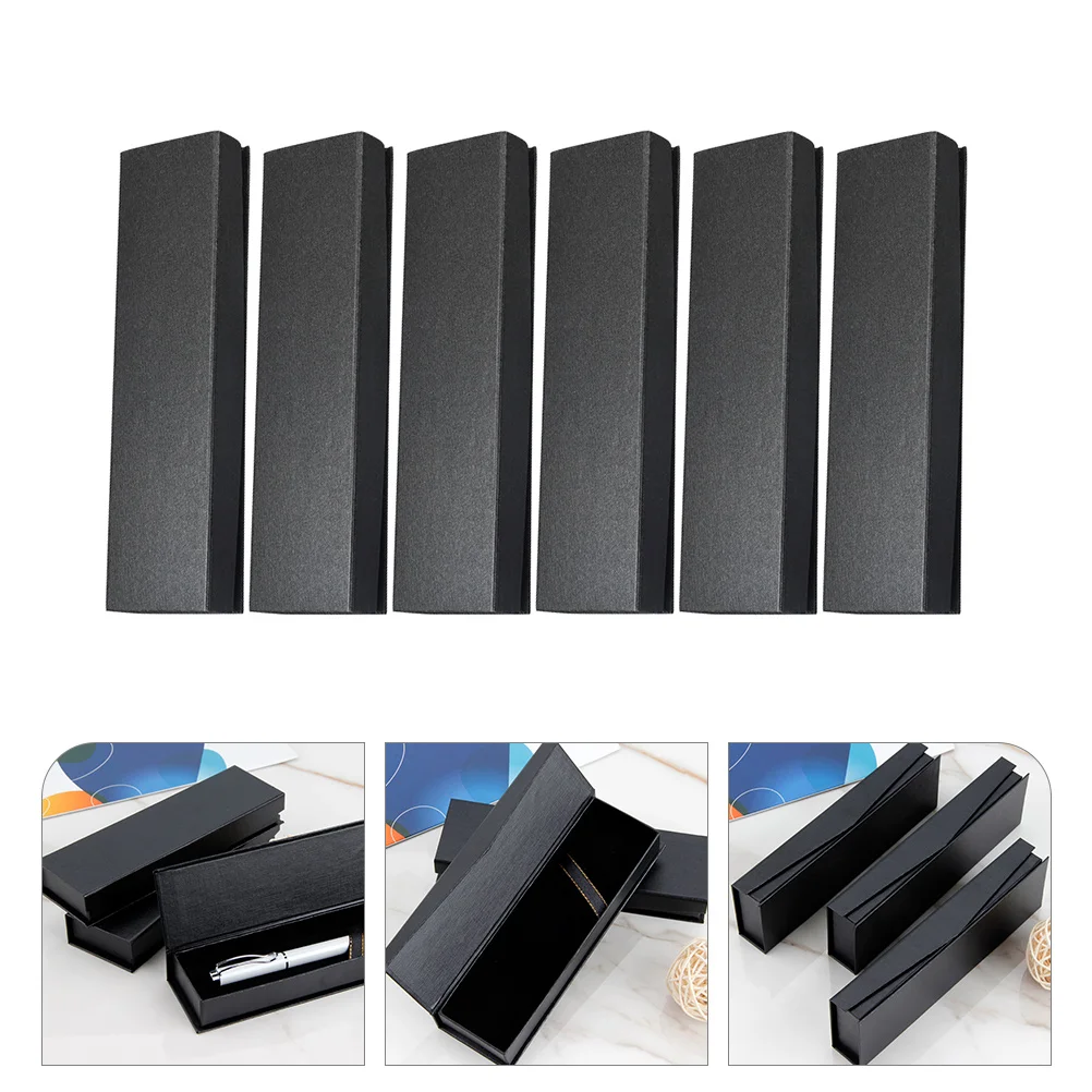 

6 Pcs Pen Organizer Pencil Case Gift Box Container Single Presentation Cardboard