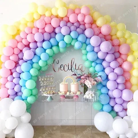 

30/50pcs 5/10inch Colorful Macaron Latex Balloon Pastel Pink Blue White Wedding Birthday Party Decor Kids Air Balls Baby Shower