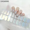 Semi Cured Gel Nail Strips Nail Gel UV Sticker Cured Chameleon Nail Gel Polish Wraps Full Cover Long Lasting Finger Nail Decals 2