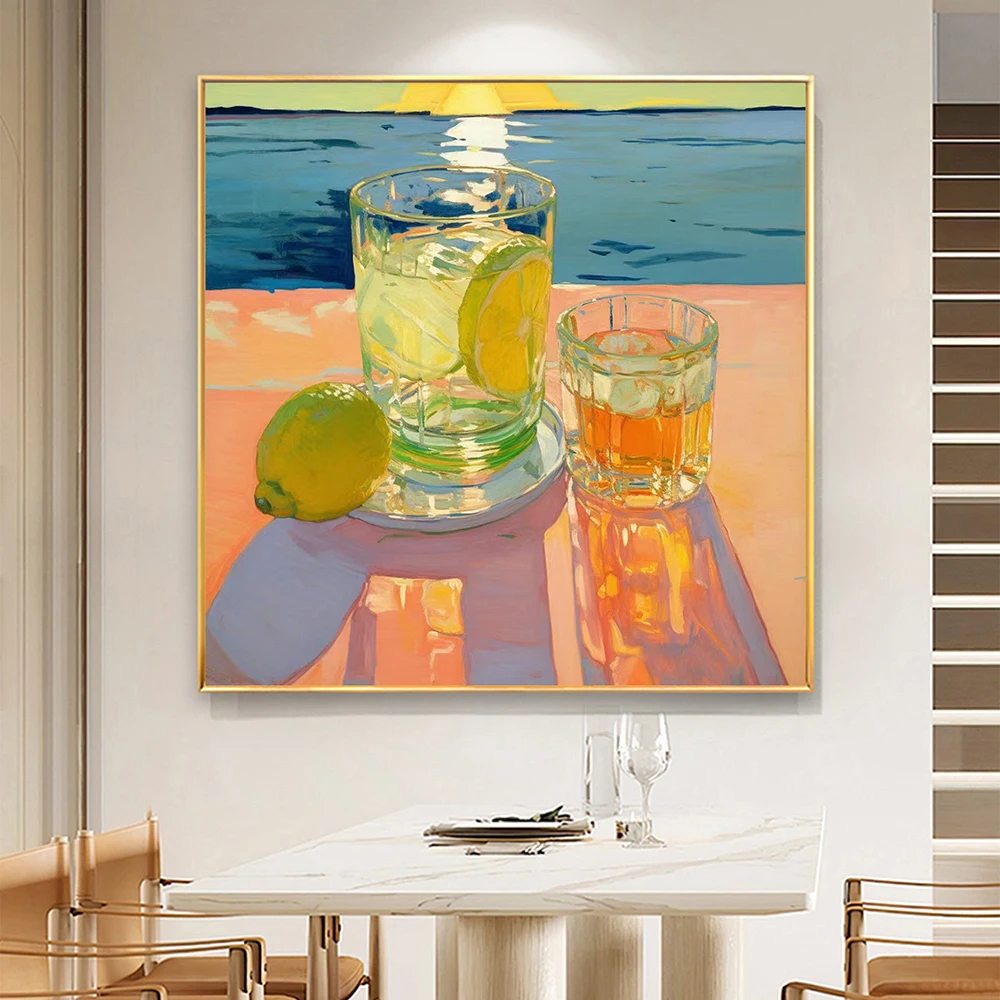 

Hand Painted Oil Painting Abstract Vodka Oil Painting Original Drink Wine Painting Dining room Wall Art Living room Wall Decor