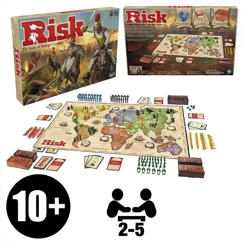 Giochi da tavolo Risk - Game of Strategic Conquest - Da 2 a 5 giocatori - Giochi da tavolo per famiglie - Età 1