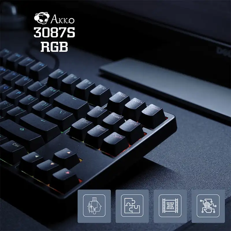 Akko 3087S Shine-Through Mechanical Keyboard USB Type C