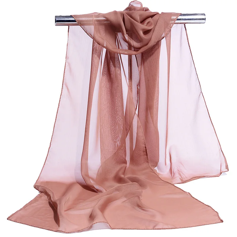 2022 New Ladies Tulle Silk Scarf Travel Sunscreen Shawl Women's Chiffon Scarf 2