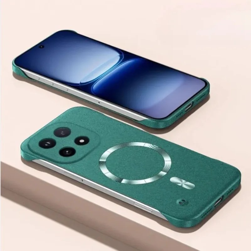 MagSafe Magnetic Frameless Sandstone Shockproof Wireless Charging Case