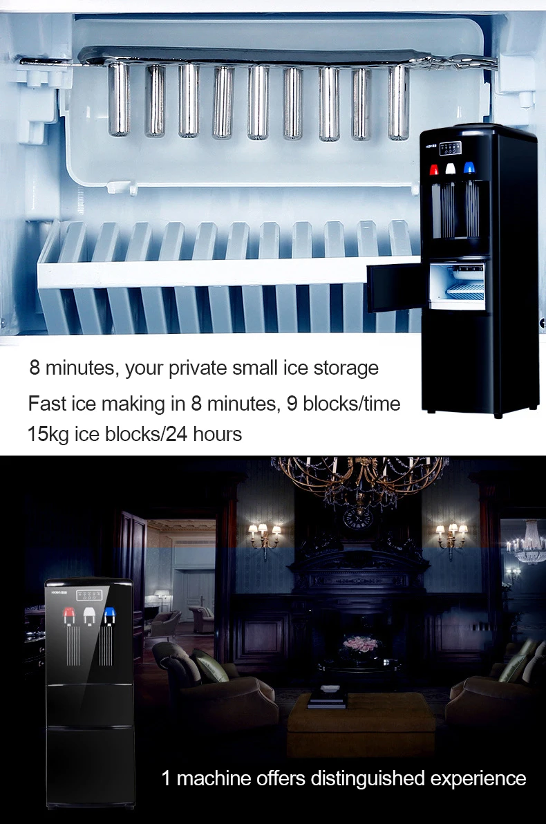 2024 Hot Picks Freestanding Cold Hot Water Dispenser Water Fountain With Compressor Cooling Ice Cold Hot Water For Business 3