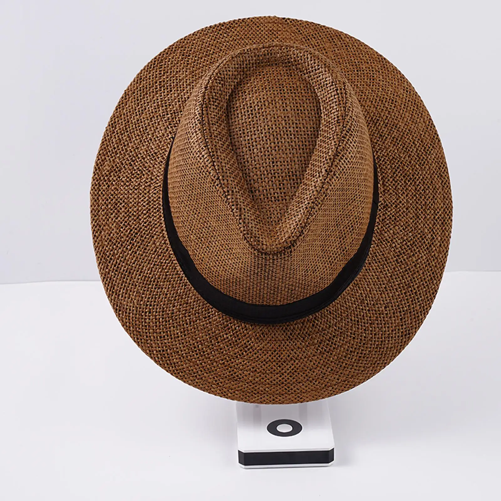 Fashion Unisex Panama Straw Hat Men Women Summer Casual Beach Flat Straw Hat  Sunshade Wide Brim Jazz Fedora Cowboy Sun Hat