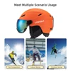 LIXADA Integrated Ski Helmet Men and Women Snowboard Helmet with Removable Visor Goggles Men and Women ‘s Snowboard Wear 3