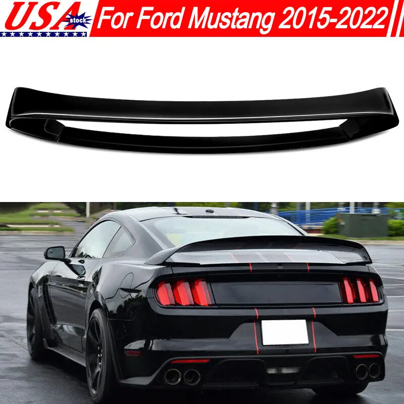 

Highkick GT350 Style Trunk Spoiler Wing For 2015-2022 Ford Mustang Gloss Black