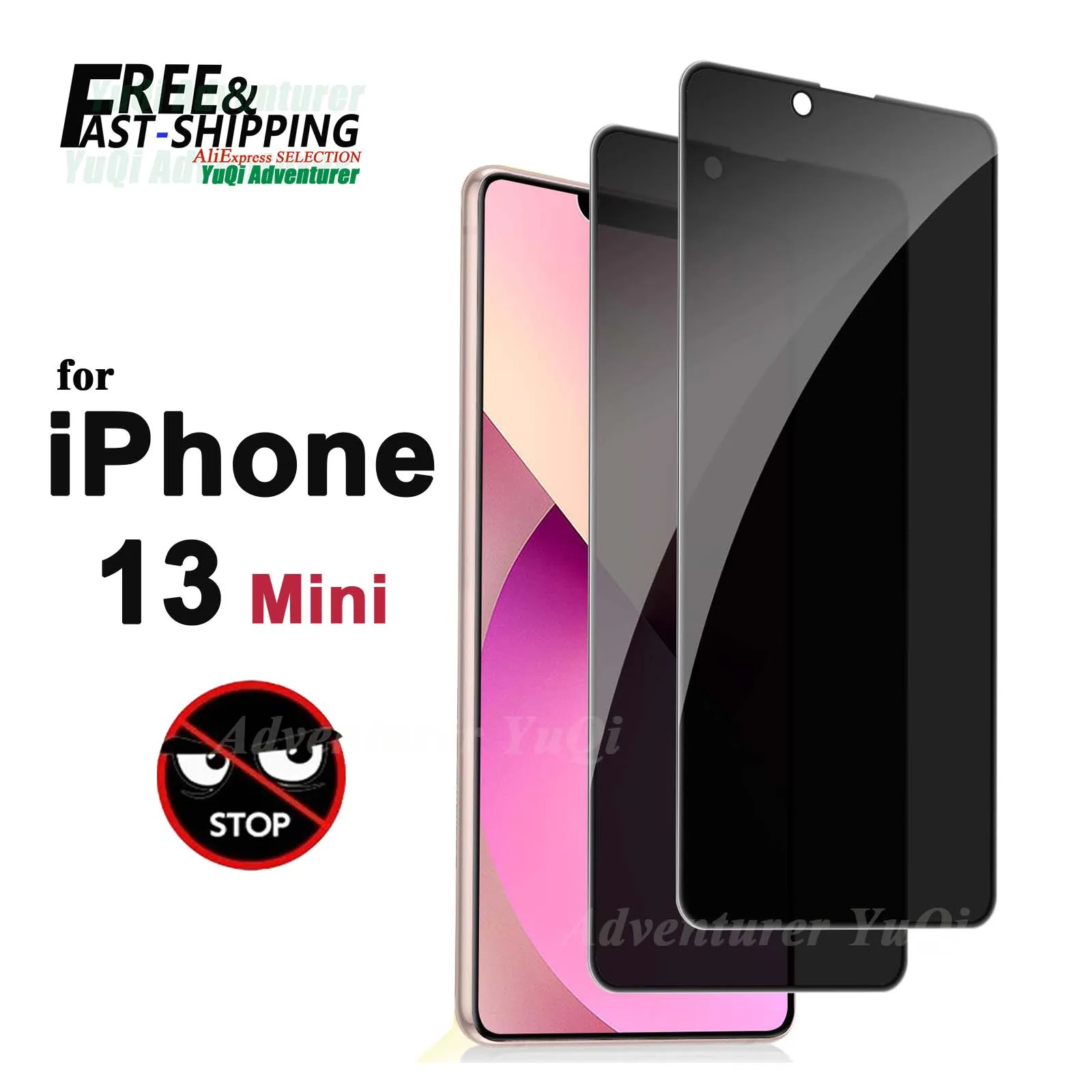 

Anti Spy Screen Protector For iPhone 13 Mini Tempered Glass Privacy Peep Scratch 9H Case Friendly SELECTION Fast Free Shippin