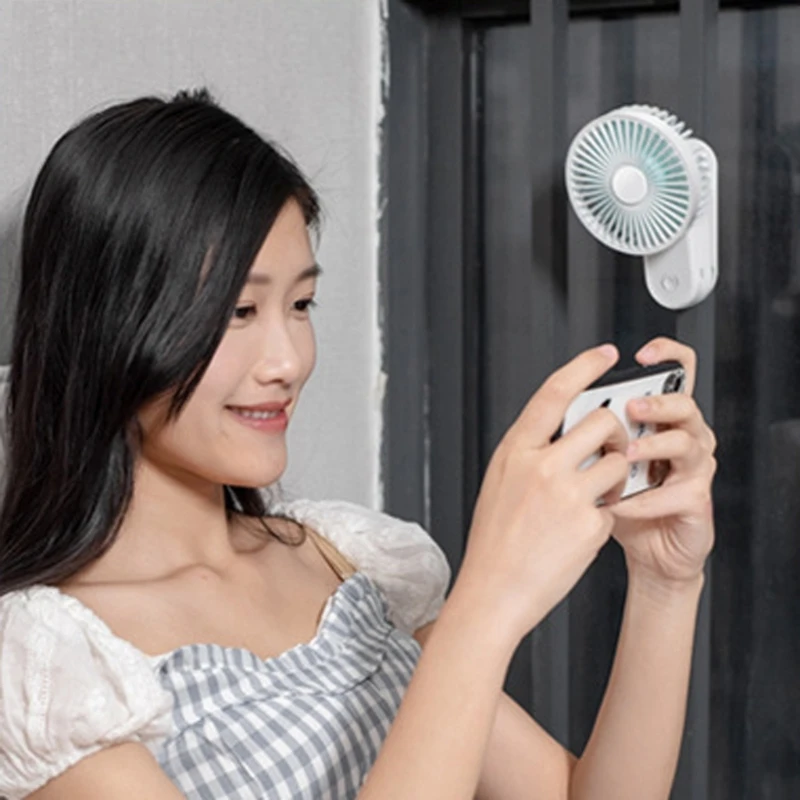 Clip USB Fan 90&deg;Rotation Mini Desk Fan USB Rechargeable Cooling B0KA