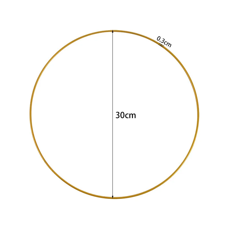 thumbnail image 1 of Metal Floral Hoop Circle Ring Frame DIY Wreath Flower Garland Hanging Ornament Wood Card Holder Wedding Party Table Centerpiece, 1 of 5