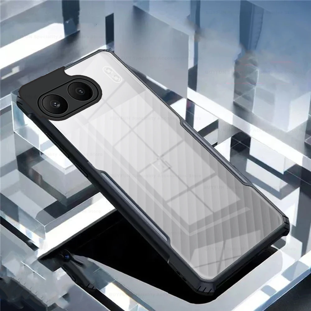 High-Quality Transparent Acrylic Shockproof Case - Hard PC+TPU Protection