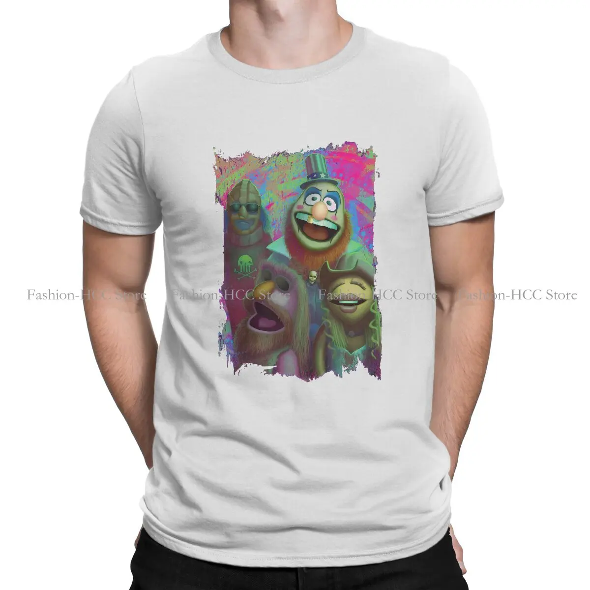 Dr. Teeth E The Electric Mayhem Girocollo Magliette Originali Muppet Maniac - Electric Mayhem Homme T Shirt New Trend