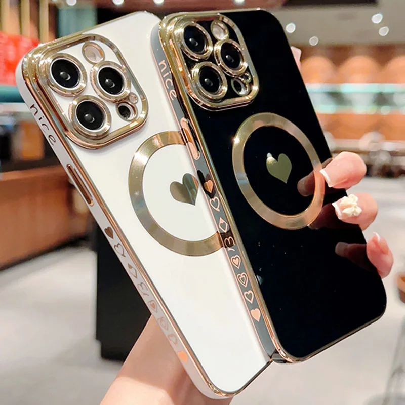 Coque en silicone plaquée solide 13 12 11 Pro 14 Plus Coque de protection d'objectif pour iPhone 14Pro Max_voghion.com