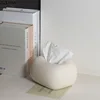 Creative Round Corner Tissue Box Coffee Table Desk Decoration Minimalism Ceramic Tissue Box Bedside Table Paper Towel Case 3