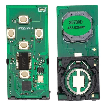 Keyforkess 314.3MHz ID scheda: 27145-5290 HYQ14ACX Smart Card telecomando portachiavi per Toyota Prius C V 4Runner Venza 2009-2019 - KEYECU 314 3MHz ID scheda 27145 5290 HYQ14ACX Smart Card telecomando portachiavi per Toyota Prius