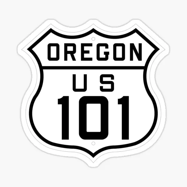 

Us Route 101 Oregon 1926 Cutout Editio 5PCS Car Stickers for Room Decorations Fridge Water Bottles Decor Cartoon Luggage