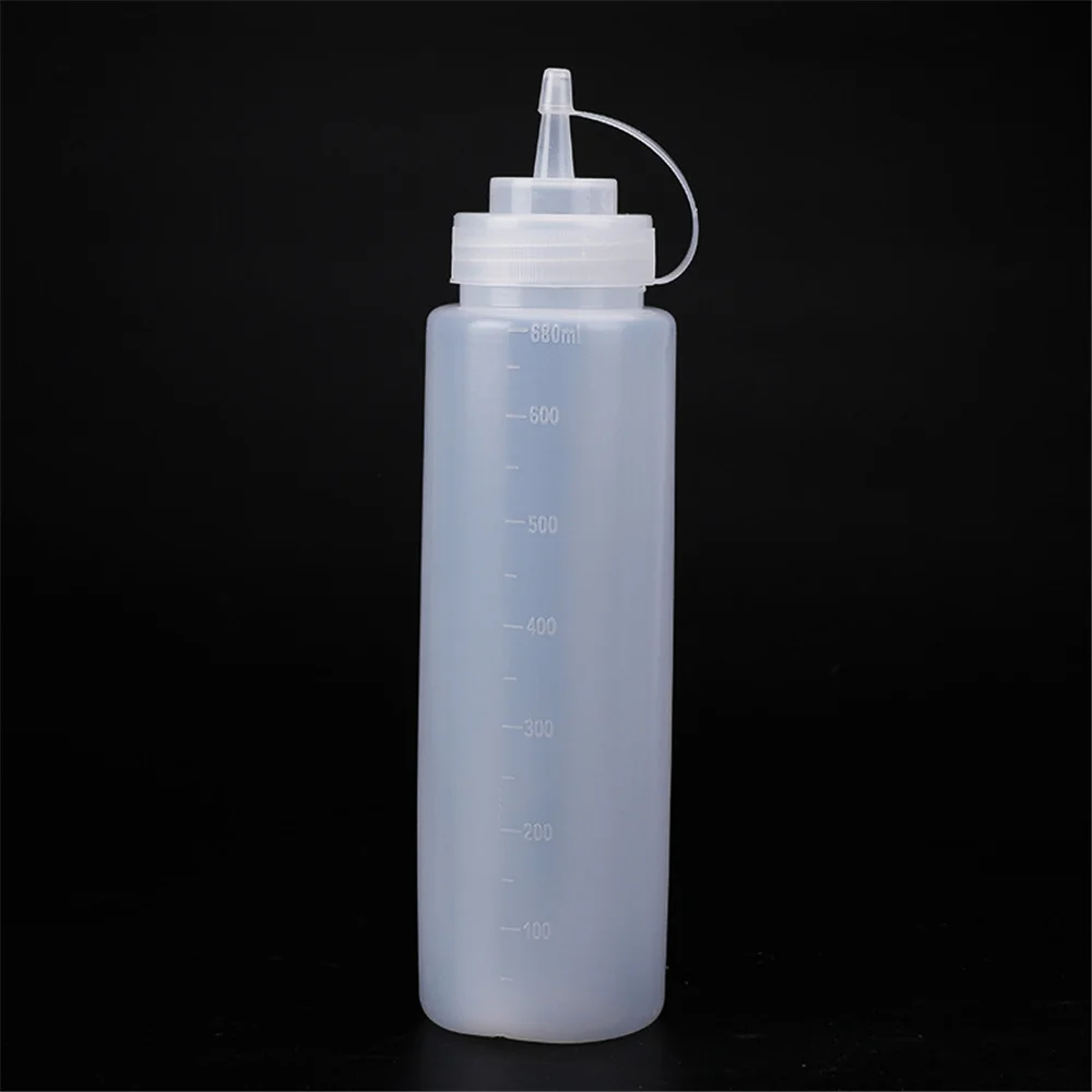 1PC 240/450/500/680ml Squeeze Bottle Squeezable Bottle With Leak-Proof For Kitchen Salad Sauce Squeeze Bottle Kitchen Tools