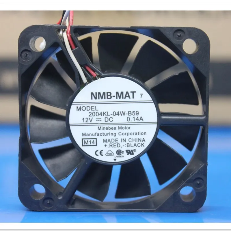 New NMB-MAT 2004KL-04W-B59 Two Ball bearing  DC 12V 0.14A 5010 50MM 50*50*10MM Cooling Fan Server fan 3D Printer Cooling Fan